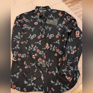 Floral Black Men's Shirt